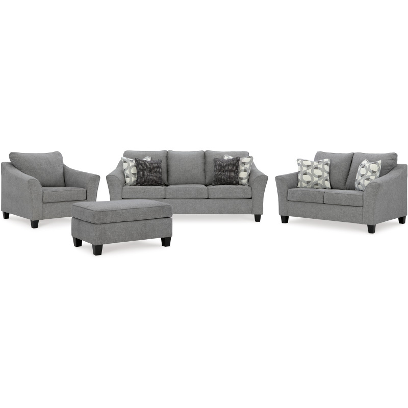 Mathonia Sofa, Loveseat, Oversized Chair and Ottoman NIS434522294 