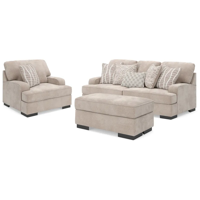 High Profile Sofa, Oversized Chair and Ottoman