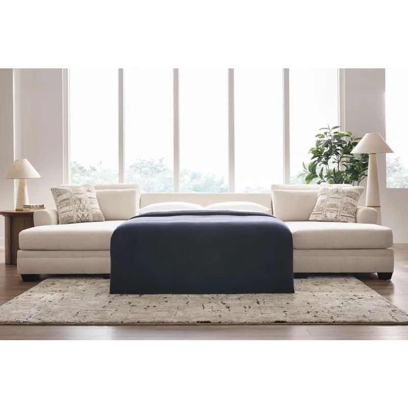 Mandi Point 3-Piece Double Chaise Sleeper Sectional