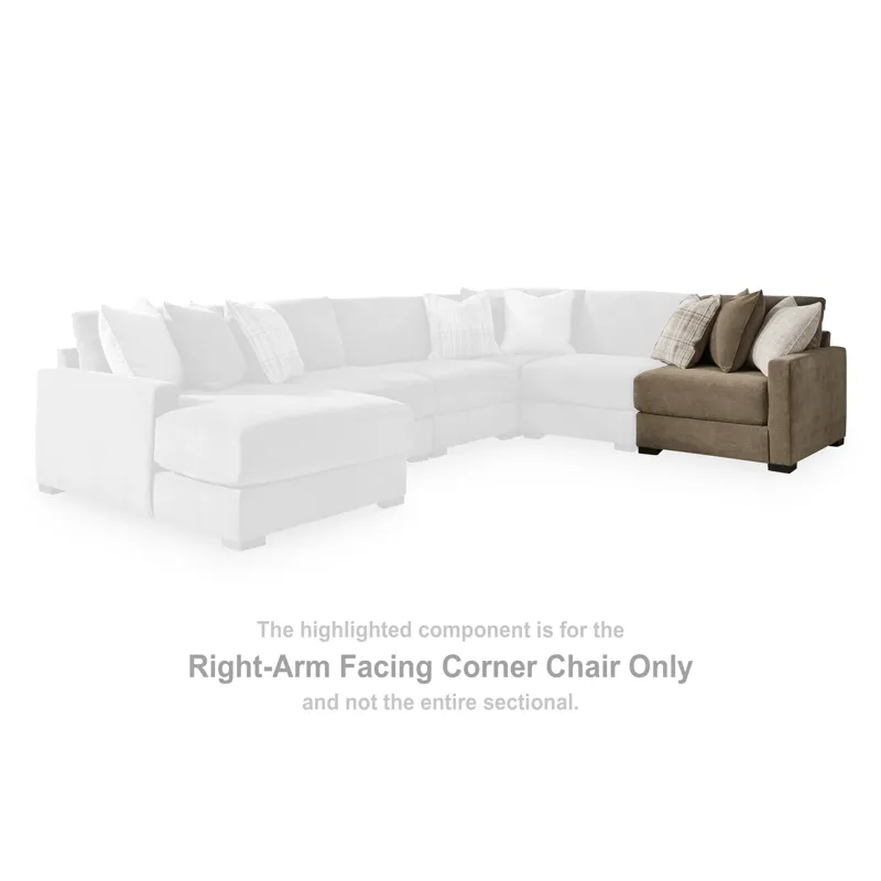 Camellia-Court Right-Arm Facing Corner Chair