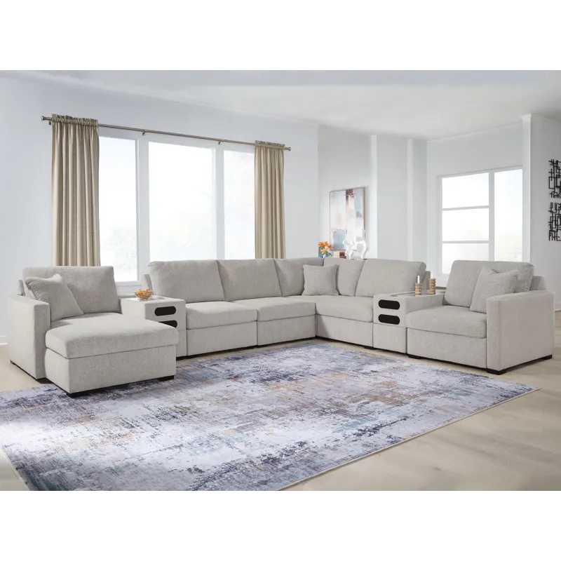 ModMax Luxe 8-Piece Sectional with Chaise and Audio Consoles