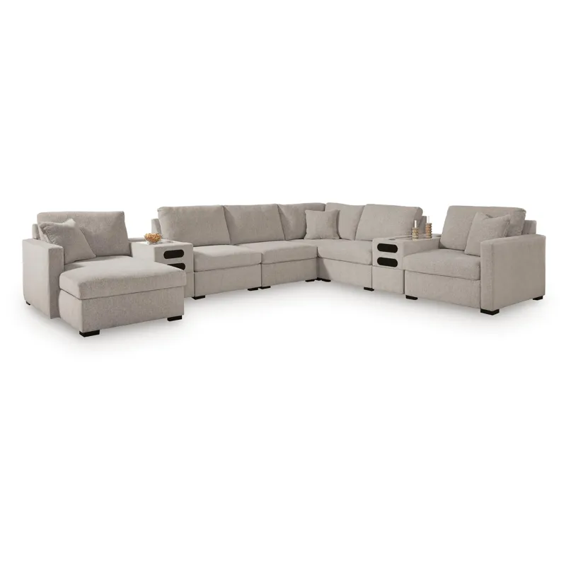 ModMax Luxe 8-Piece Sectional with Chaise and Audio Consoles