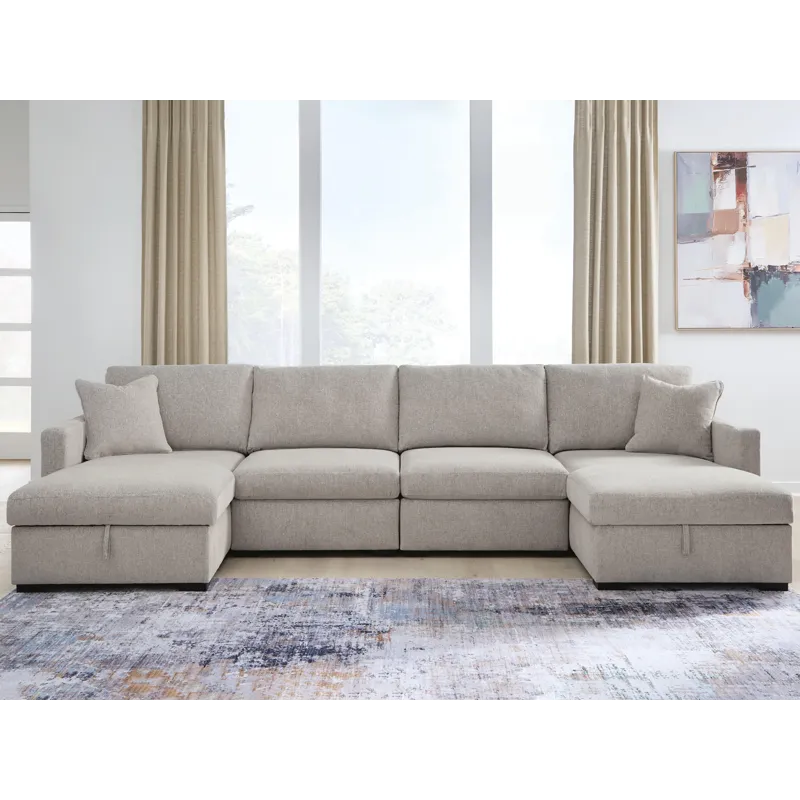 ModMax Luxe 4-Piece Double Storage Chaise Sectional