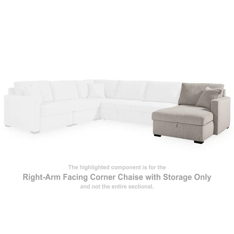 ModMax Luxe Right-Arm Facing Corner Chaise with Storage