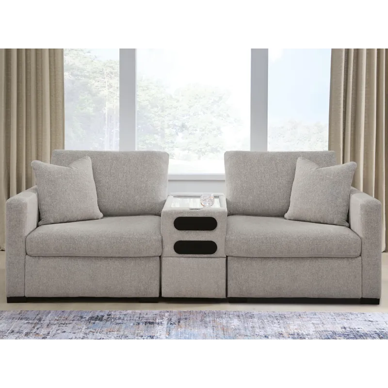 ModMax Luxe 3-Piece Sectional Loveseat with Audio Console