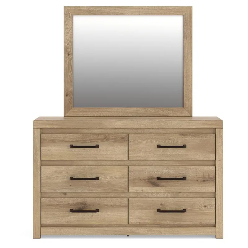 Brozmont Full Panel Bed, Dresser and Mirror