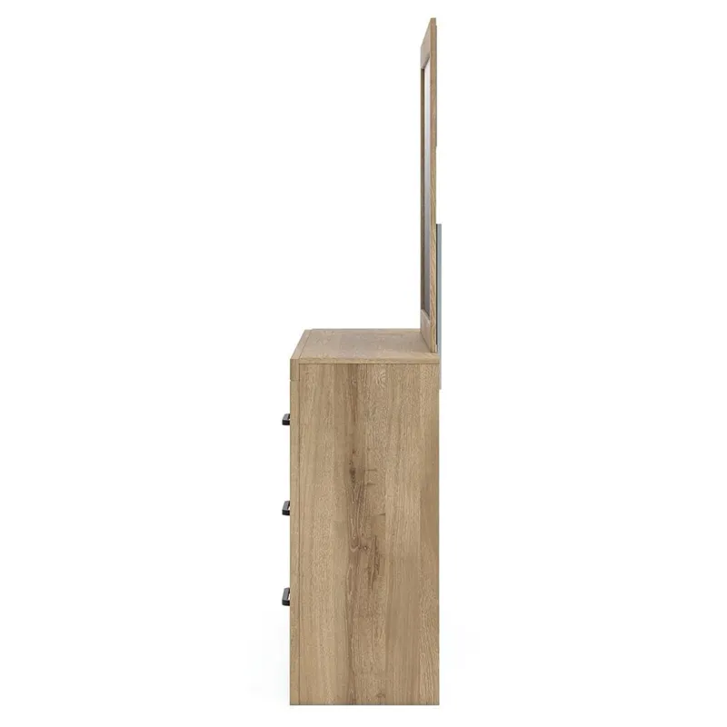 Brozmont Full Panel Bed, Dresser and Mirror