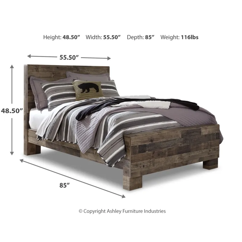 Derekson Full Panel Bed, Dresser and Mirror