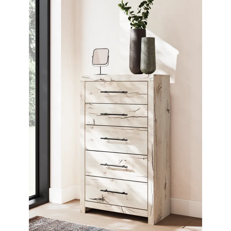 Lawroy King Panel Bed, Dresser, Mirror, Chest and Nightstand