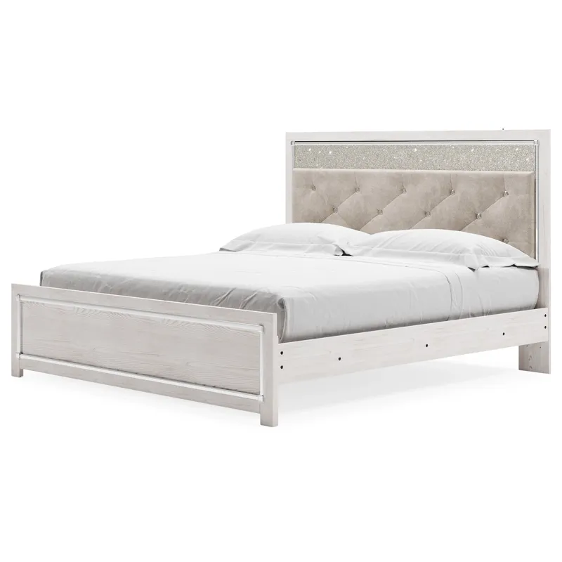 Lawroy King Panel Bed, Dresser, Mirror and Nightstand