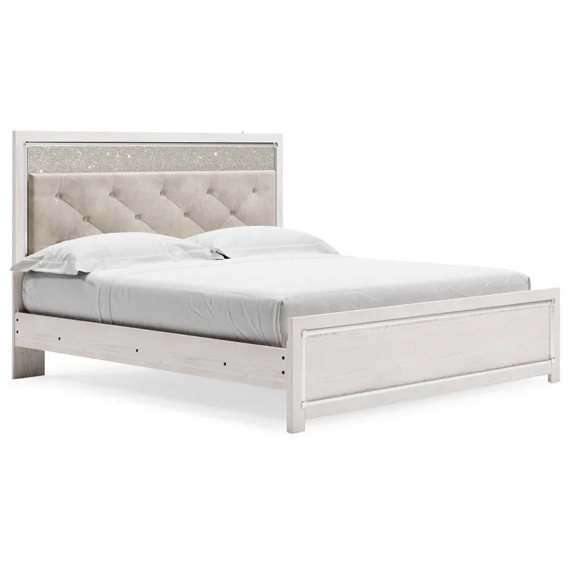Lawroy King Panel Bed, Dresser, Mirror and Nightstand