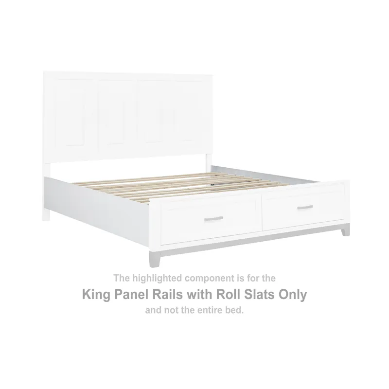 Brynburg King Panel Rails with Roll Slats
