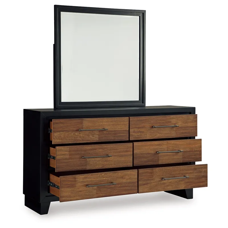 Kraeburn Queen Panel Storage Bed, Dresser and Mirror