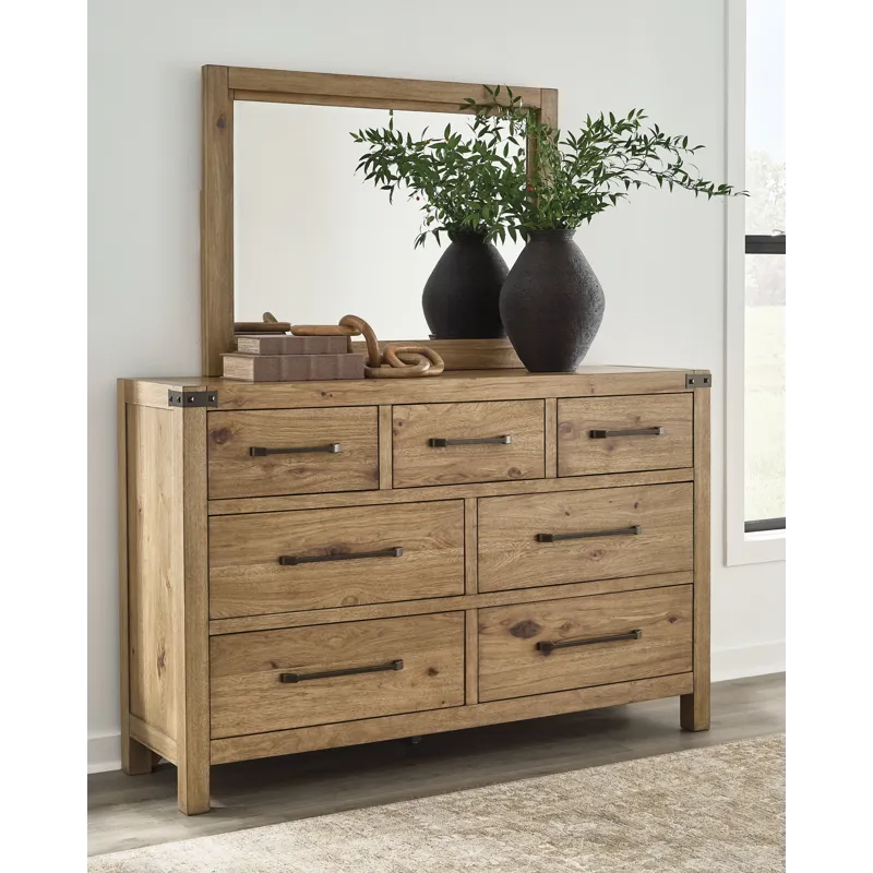 Ridgester Queen Panel Bed, Dresser and Mirror