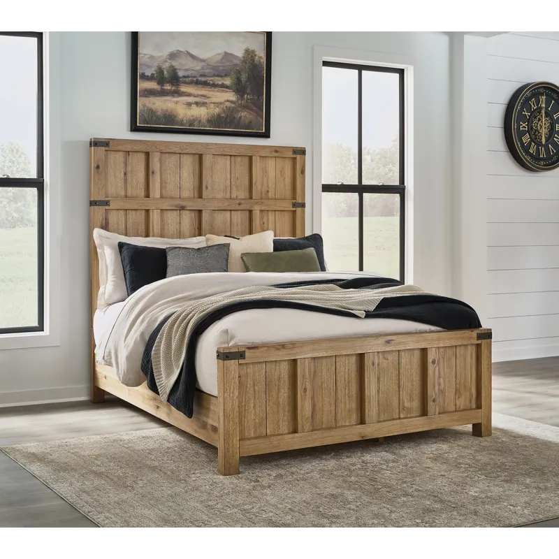 Ridgester Queen Panel Bed, Dresser and Mirror