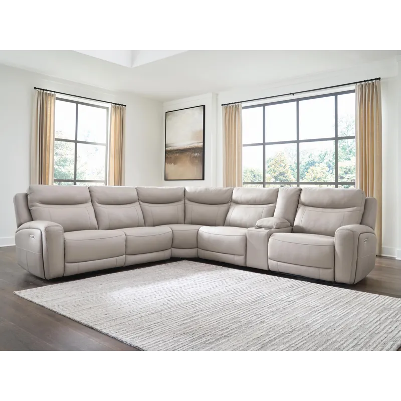 Gravier 6-Piece Power Reclining Sectional with Storage Console