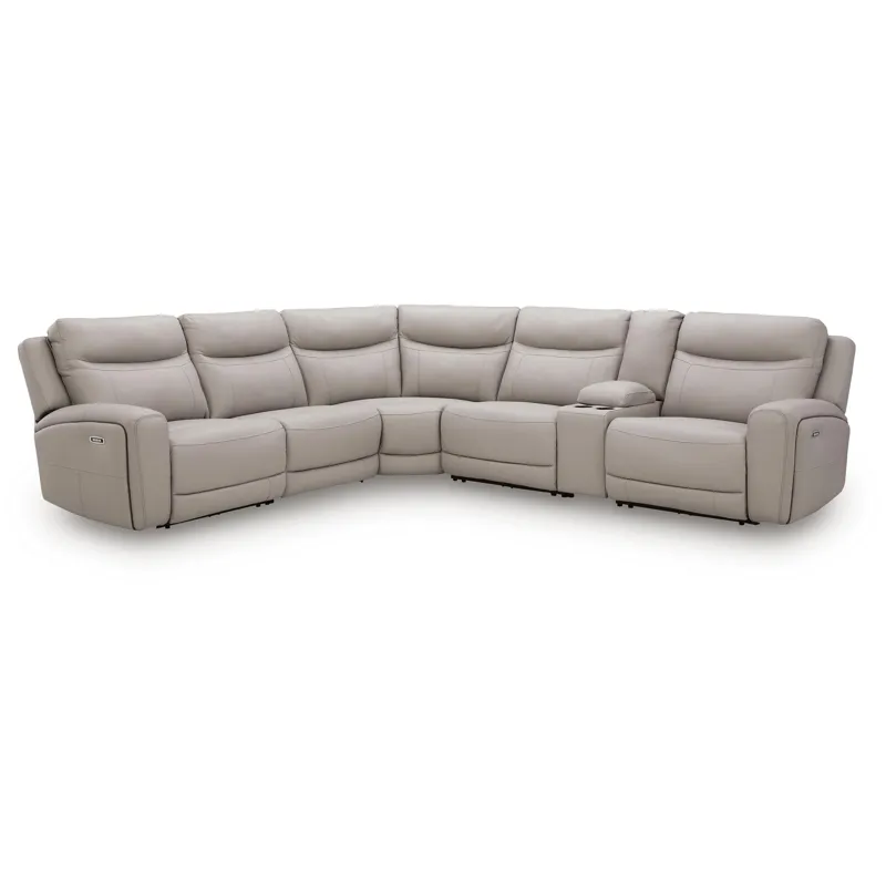 Gravier 6-Piece Power Reclining Sectional with Storage Console