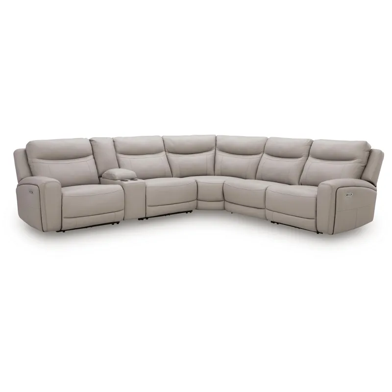 Gravier 6-Piece Power Reclining Sectional with Storage Console