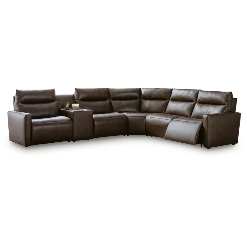 ModZ 6-Piece Power Reclining Sectional with Audio Console