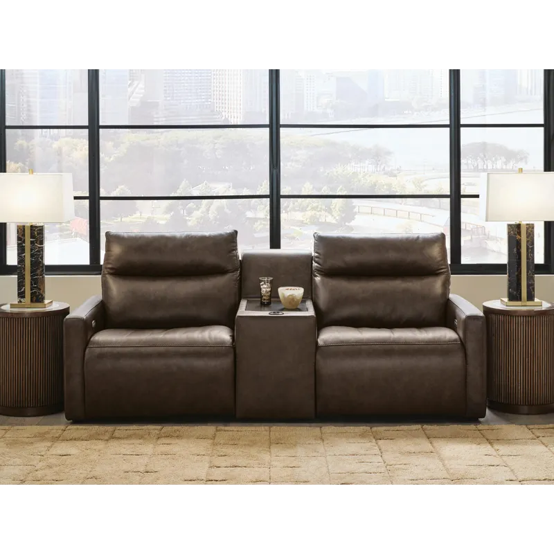 ModZ 3-Piece Power Reclining Sectional Loveseat with Audio Console