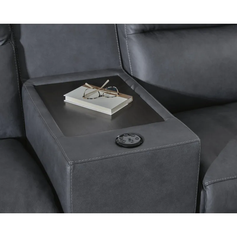 ModZ 7-Piece Power Reclining Sectional with Audio Consoles