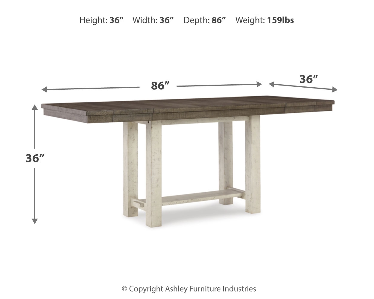 Brewgan Counter Height Dining Table, 4 Barstools and Bench D784D2 by