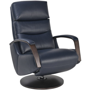 Vienna Push-Back Recliner - Navy w/Slate