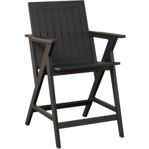 Kinsley Counter Arm Chair - Matte Black