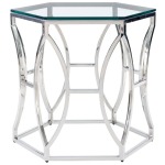 Argent Metal Side Table