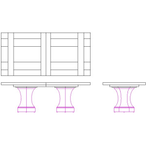 Santa Barbara Dining Table Base