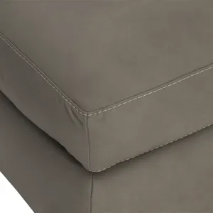 Plush Leather Preston Leather Ottoman