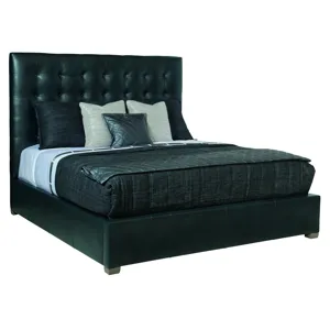 Upholstered Bed Program Avery Leather Panel Bed