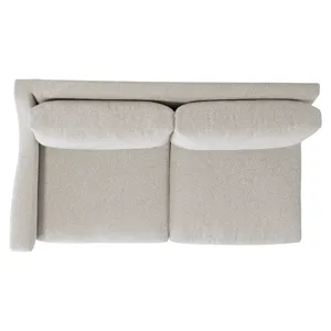 Plush Ventura Fabric Left Arm Loveseat