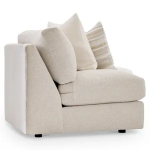 Plush Soleil Fabric Armless Loveseat