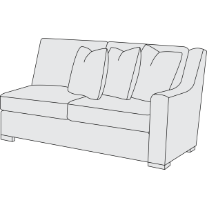 Germain Right Arm Loveseat