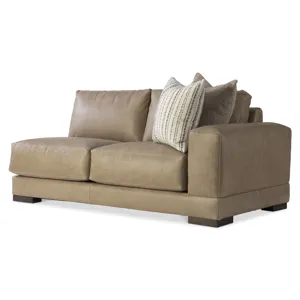Lars Leather Right Arm Loveseat
