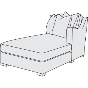 Ventura Fabric Right Arm Chaise
