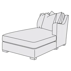 Ventura Fabric Right Arm Chaise