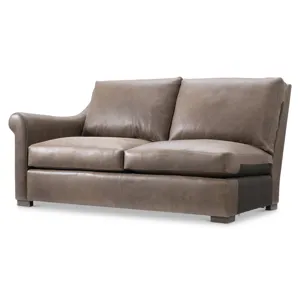 Keirnan Leather Left Arm Loveseat