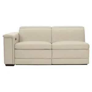 Lioni Leather Left Arm Power Motion Loveseat