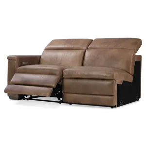 Lioni Leather Left Arm Power Motion Loveseat