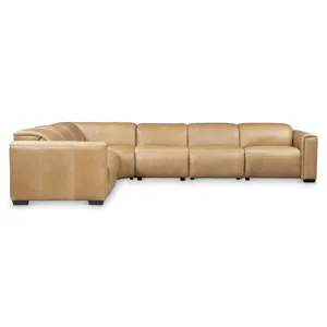 Billings Leather Power Motion Sectional