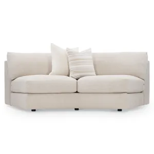 Plush Soleil Fabric Armless Loveseat