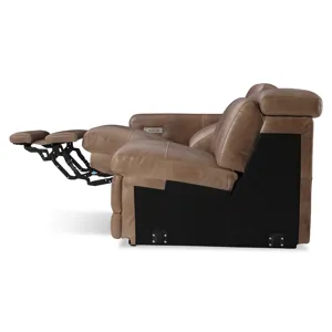Lioni Leather Left Arm Power Motion Loveseat