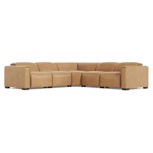 Billings Leather Power Motion Sectional