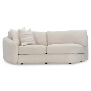 Plush Soleil Fabric Left Arm Loveseat