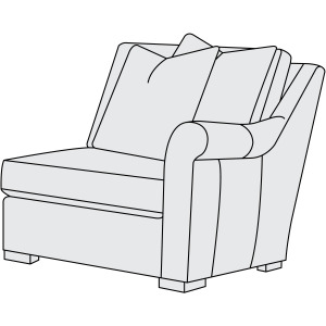 Keirnan Leather Left Arm Chair