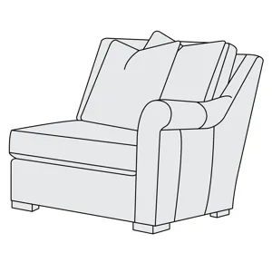 Keirnan Leather Left Arm Chair