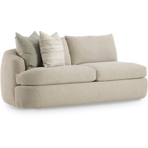Plush Jules Fabric Left Arm Loveseat