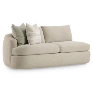 Plush Jules Fabric Left Arm Loveseat